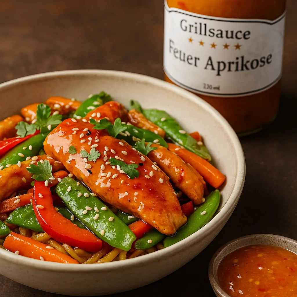 Feuer Aprikose - Die fruchtig feurige Grillsauce mit einem Hauch Asien