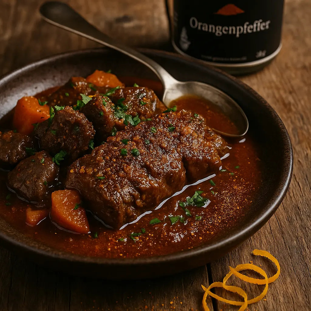 Orangenpfeffer Gewürzzubereitung