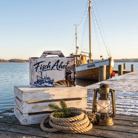 Fisch Ahoi von Compass Deutschland als Geschenkbox in weihnachtlicher Stimmung