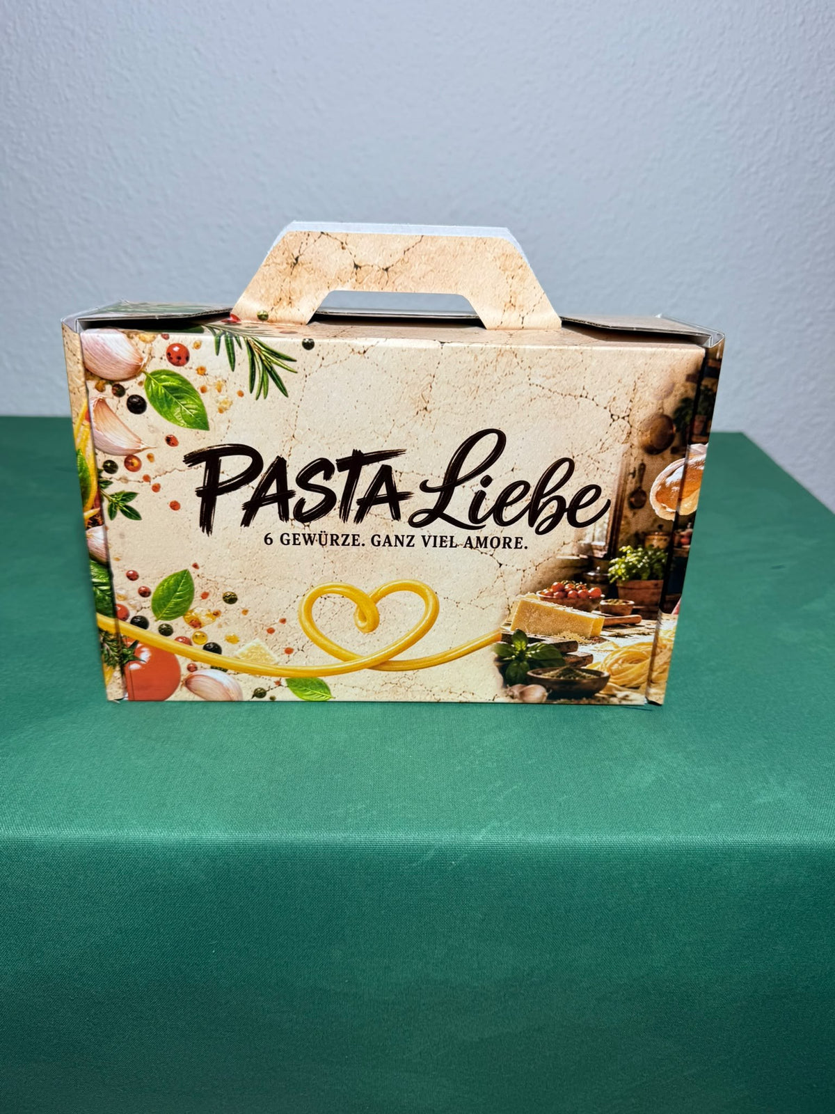 Pasta Liebe Geschenkbox, Vorderseite