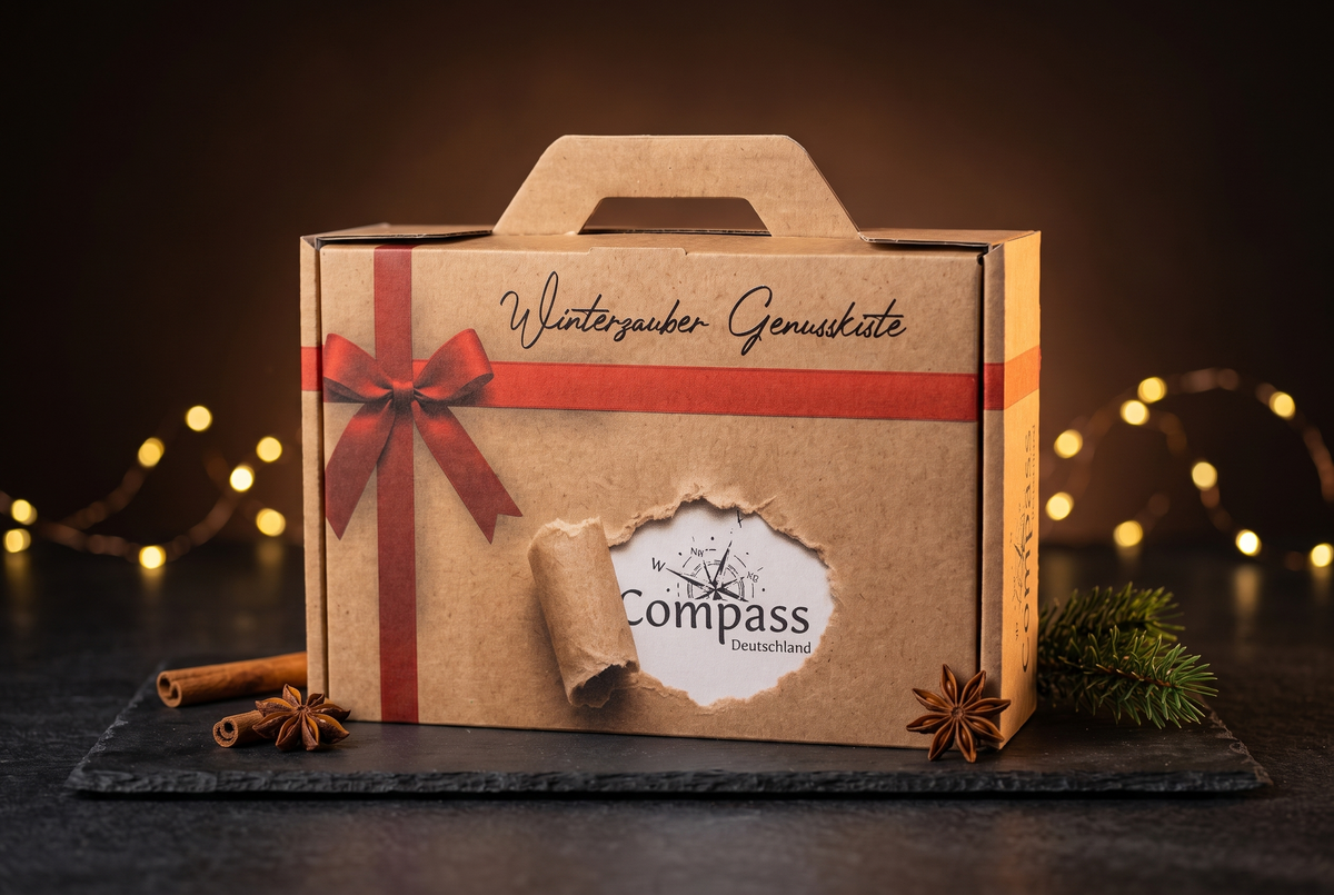 Winterzauber Genusskiste, Geschenkbox mit Tragegriff